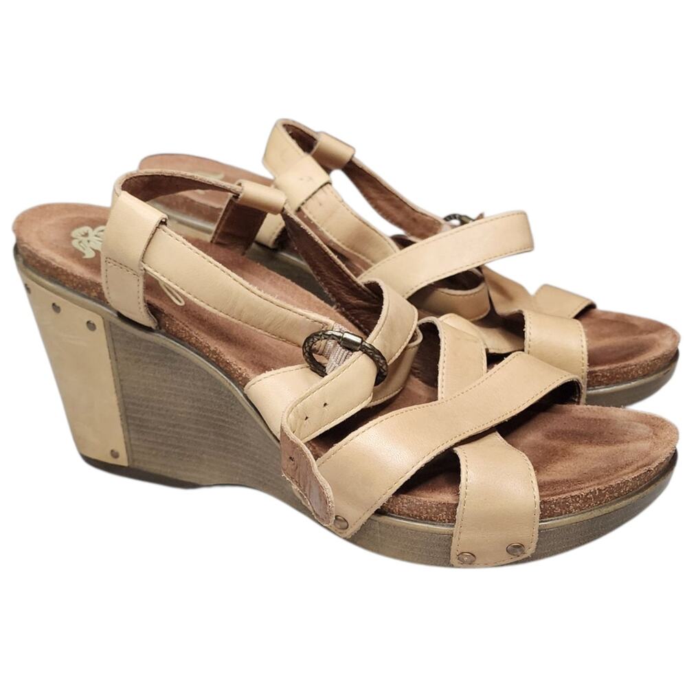 Dansko Womens Frida Wedge Platform Sandals Size 10.5-11 US 41 Heel Ankle Strap